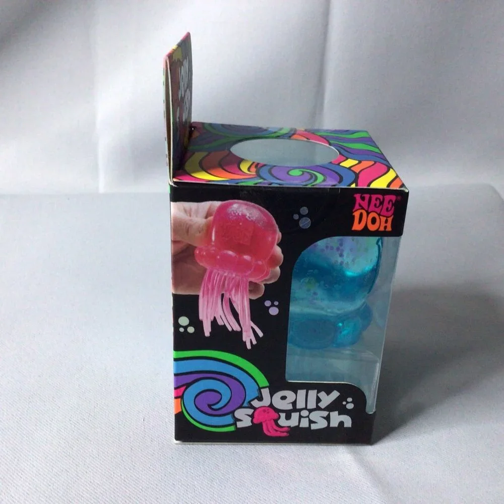 Nee Doh Blue JellySquish Sensory Squeeze Toy 3.5" Tall (1 JellySquish Per Order) - Picture 4 of 6